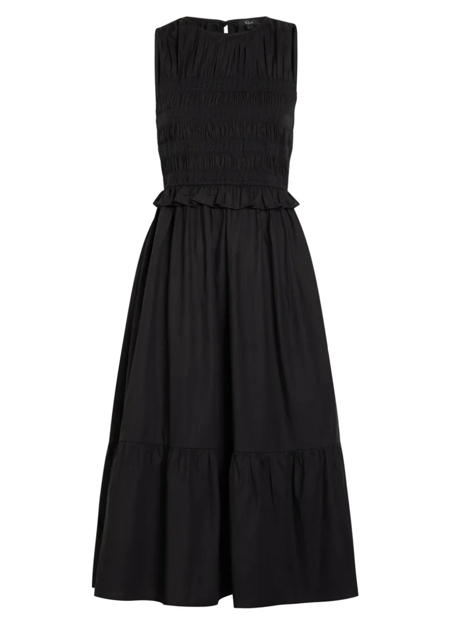 Rialto smocked cotton midi dress
