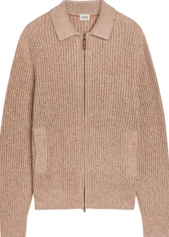 Ribbed cotton-knit cardigan