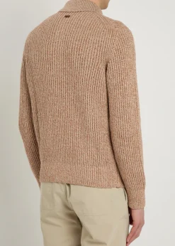 Ribbed cotton-knit cardigan