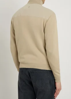Ribbed-knit and cotton jacket