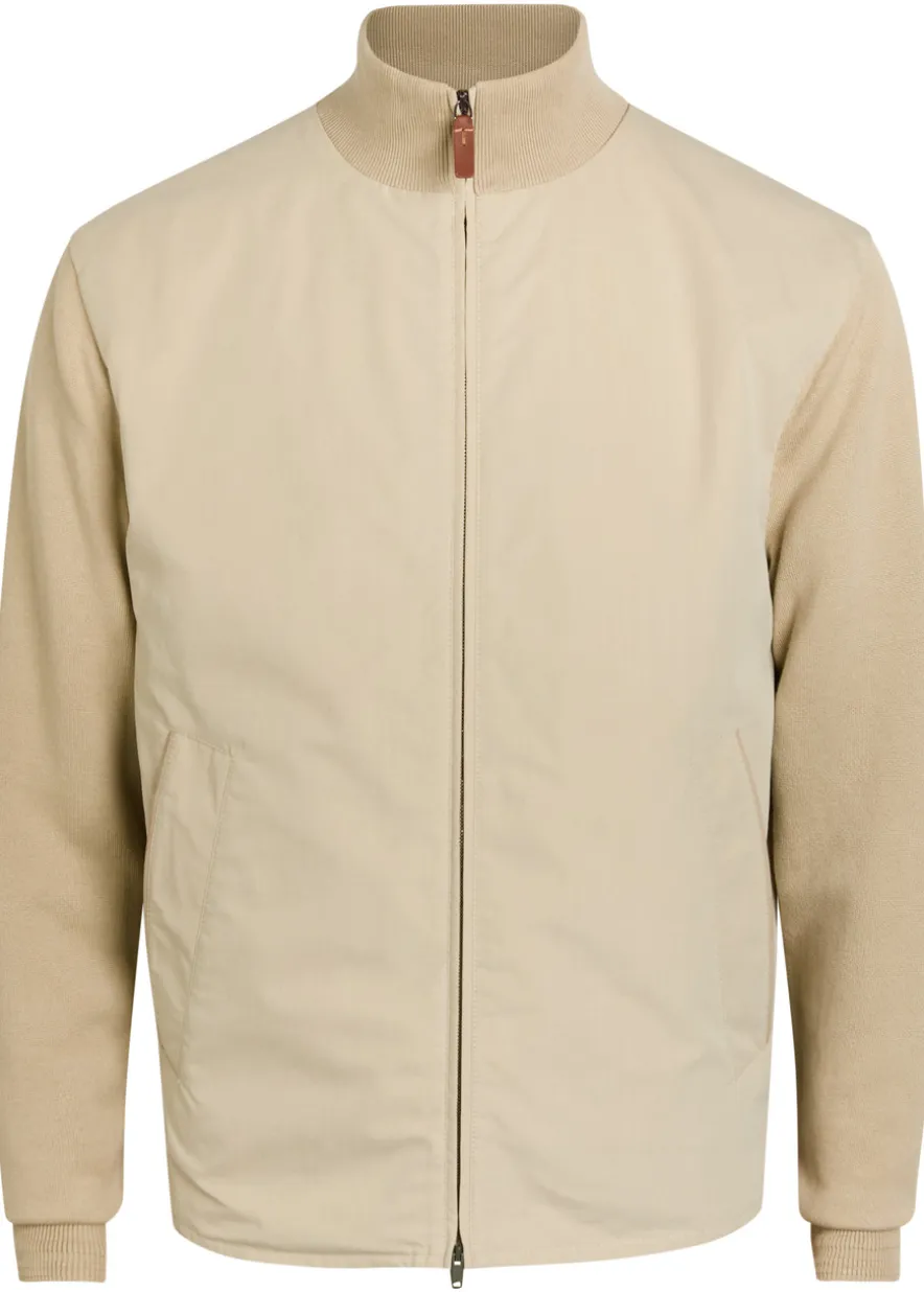 Ribbed-knit and cotton jacket