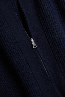 Ribbed-knit wool and cashmere-blend cardigan