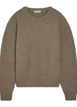 Ribbed-knit wool jumper