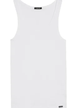 Ribbed logo jersey tank