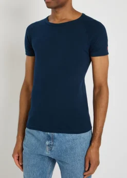 Ribbed stretch-cotton T-shirt