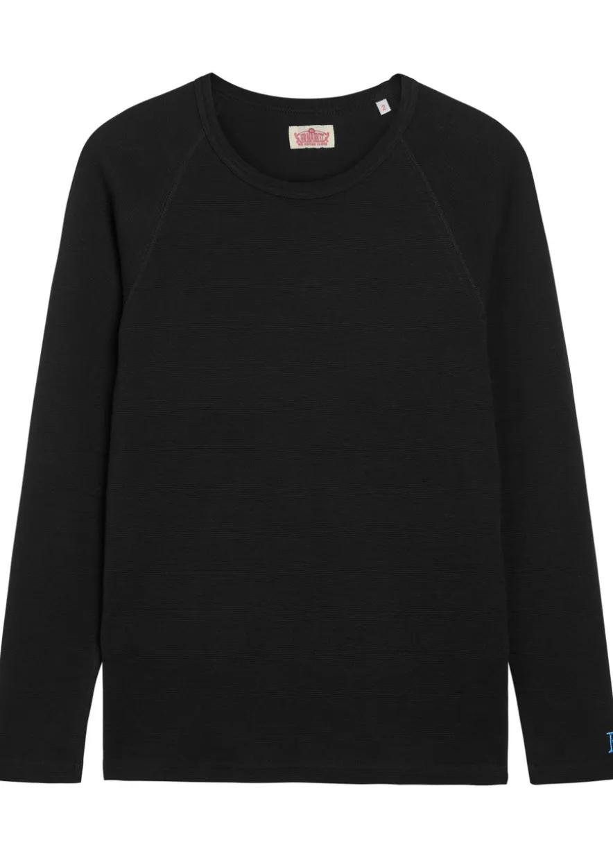 Ribbed stretch-cotton T-shirt