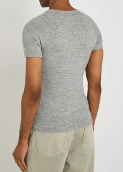 Ribbed stretch-cotton T-shirt