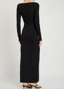 Ribbed stretch-modal maxi dress