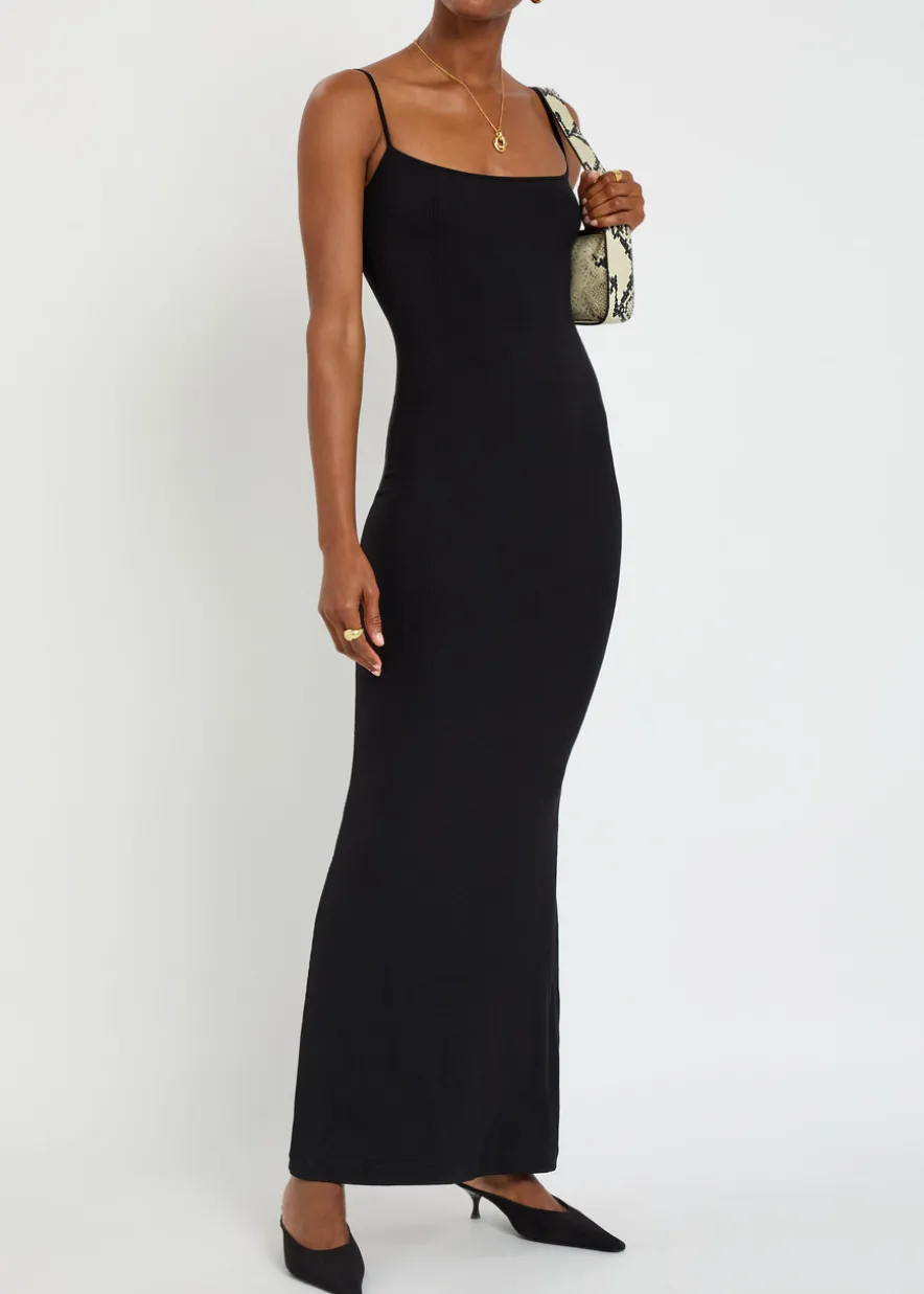 Ribbed stretch-modal maxi dress