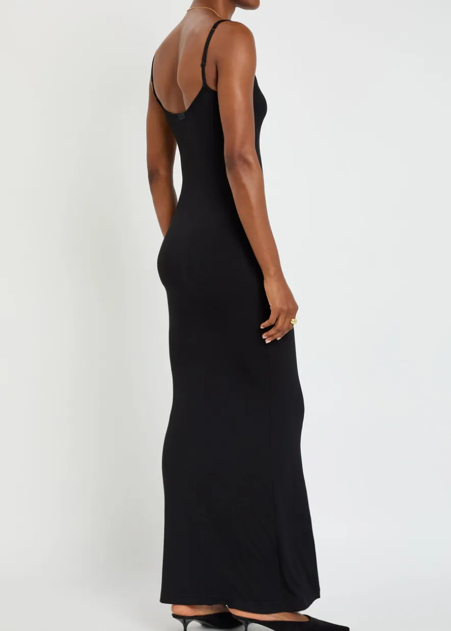 Ribbed stretch-modal maxi dress