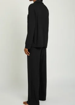Ribbed stretch-modal pyjama set