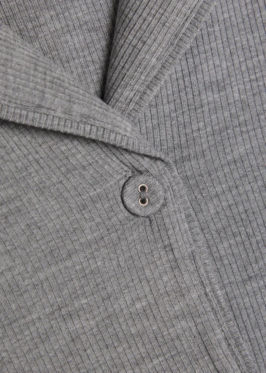 Ribbed stretch-modal pyjama set