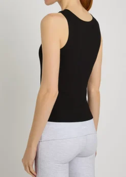365 ribbed V-neck stretch-modal vest