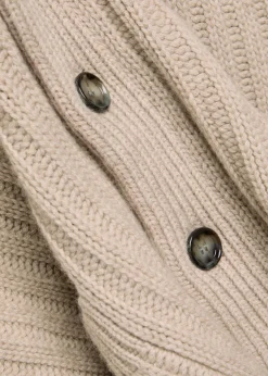 Ribbed wool and cashmere-blend cardigan