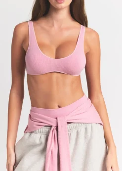 Ribbed wool-blend bralette