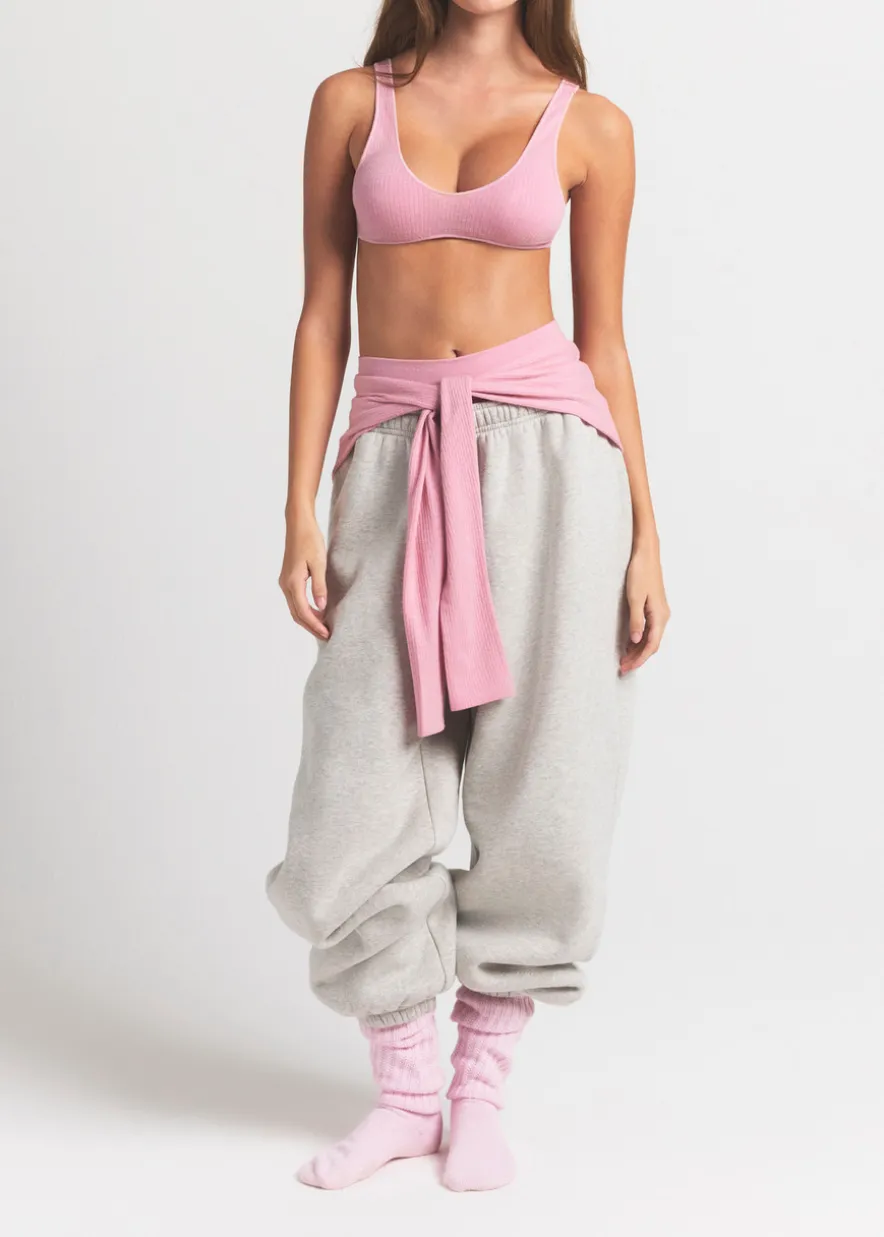 Ribbed wool-blend bralette