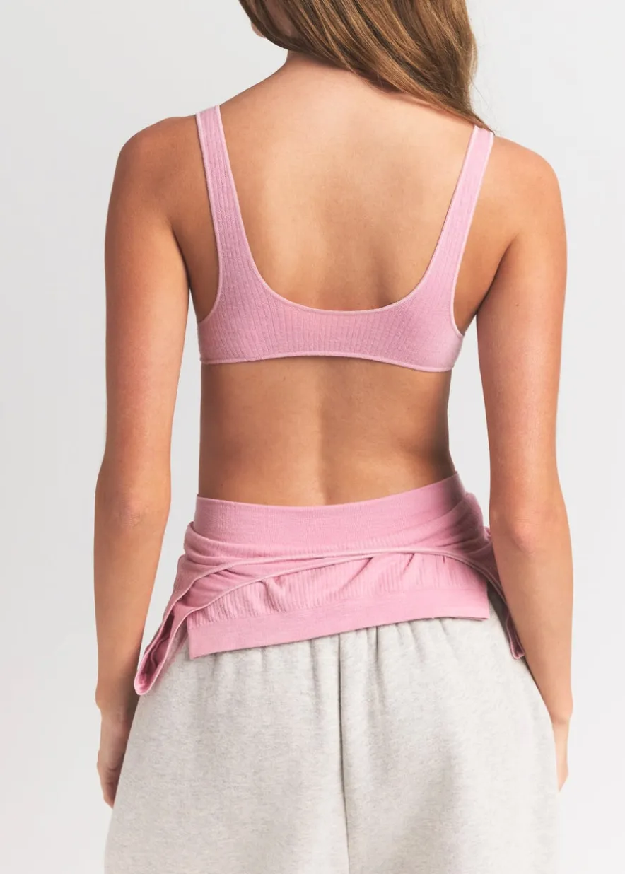 Ribbed wool-blend bralette