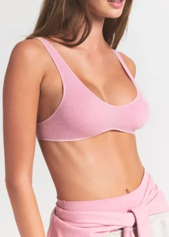 Ribbed wool-blend bralette