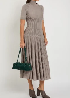 Ribbed wool-blend top