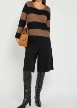 Ricetta striped open-knit jumper