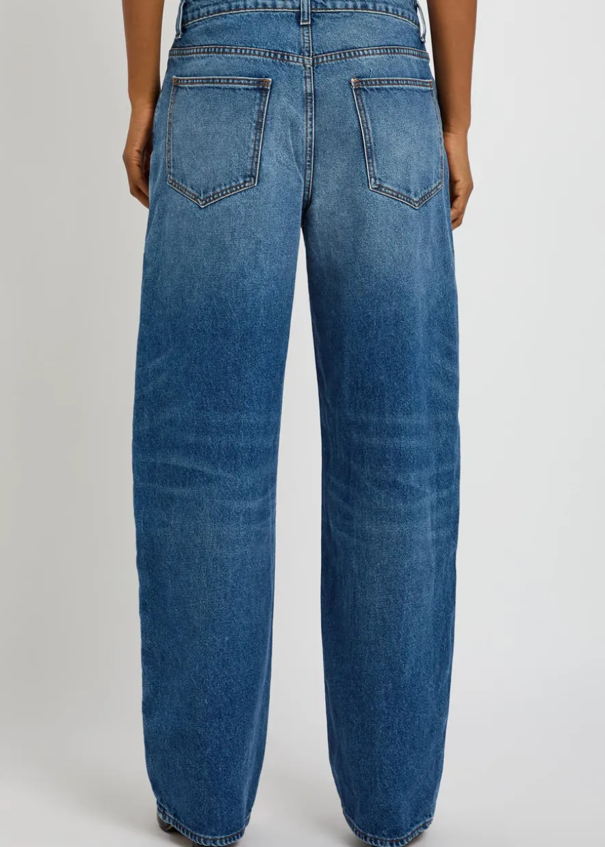 Rider straight-leg denim jeans