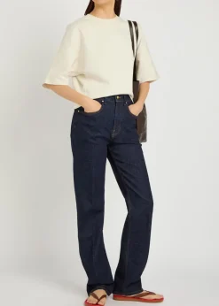 Rift cropped cotton-blend T-shirt