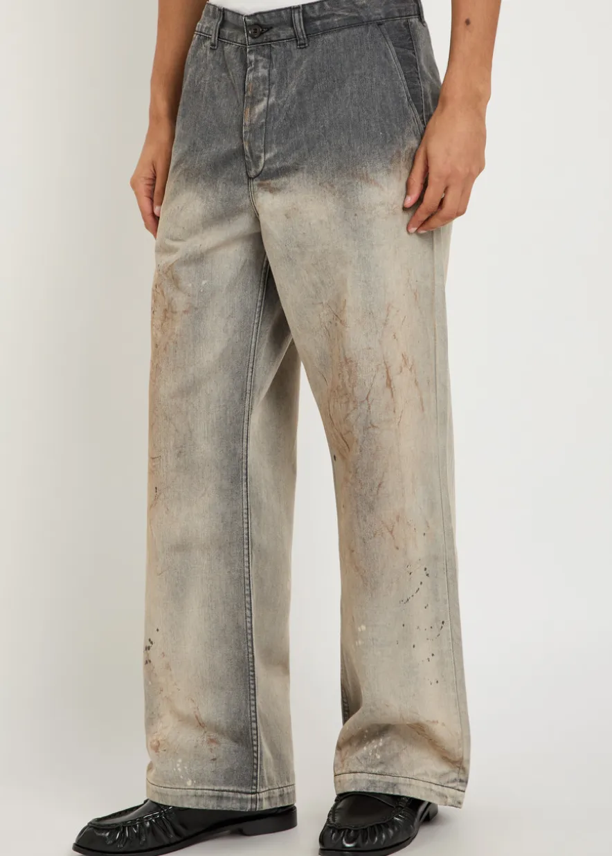 Rig Chino dirt-effect straight-leg jeans