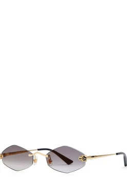 Rimless oval-frame sunglasses
