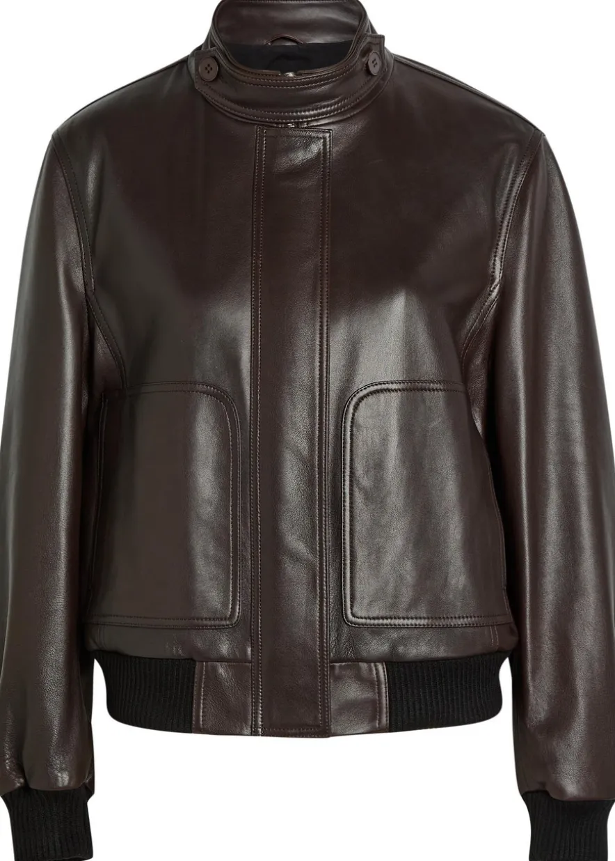 Rios leather bomber jacket