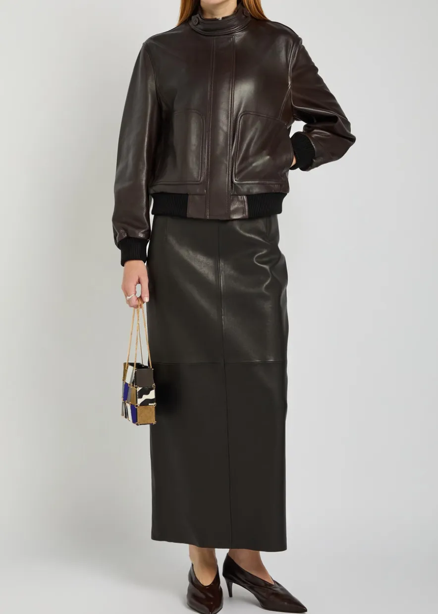Rios leather bomber jacket