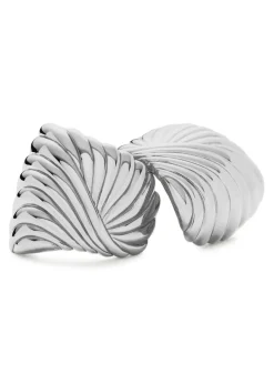 Ripple silver-plated stud earrings