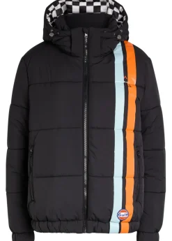 Riski logo-embroidered padded shell jacket