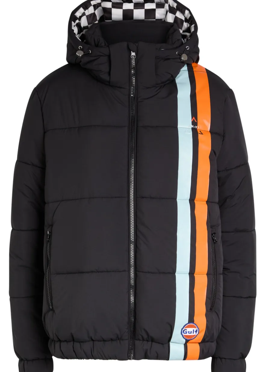Riski logo-embroidered padded shell jacket