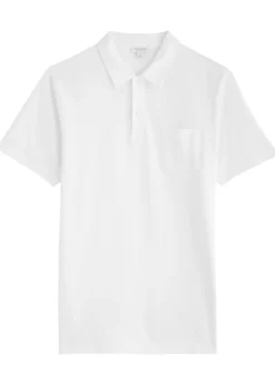 Riviera cotton-mesh polo shirt