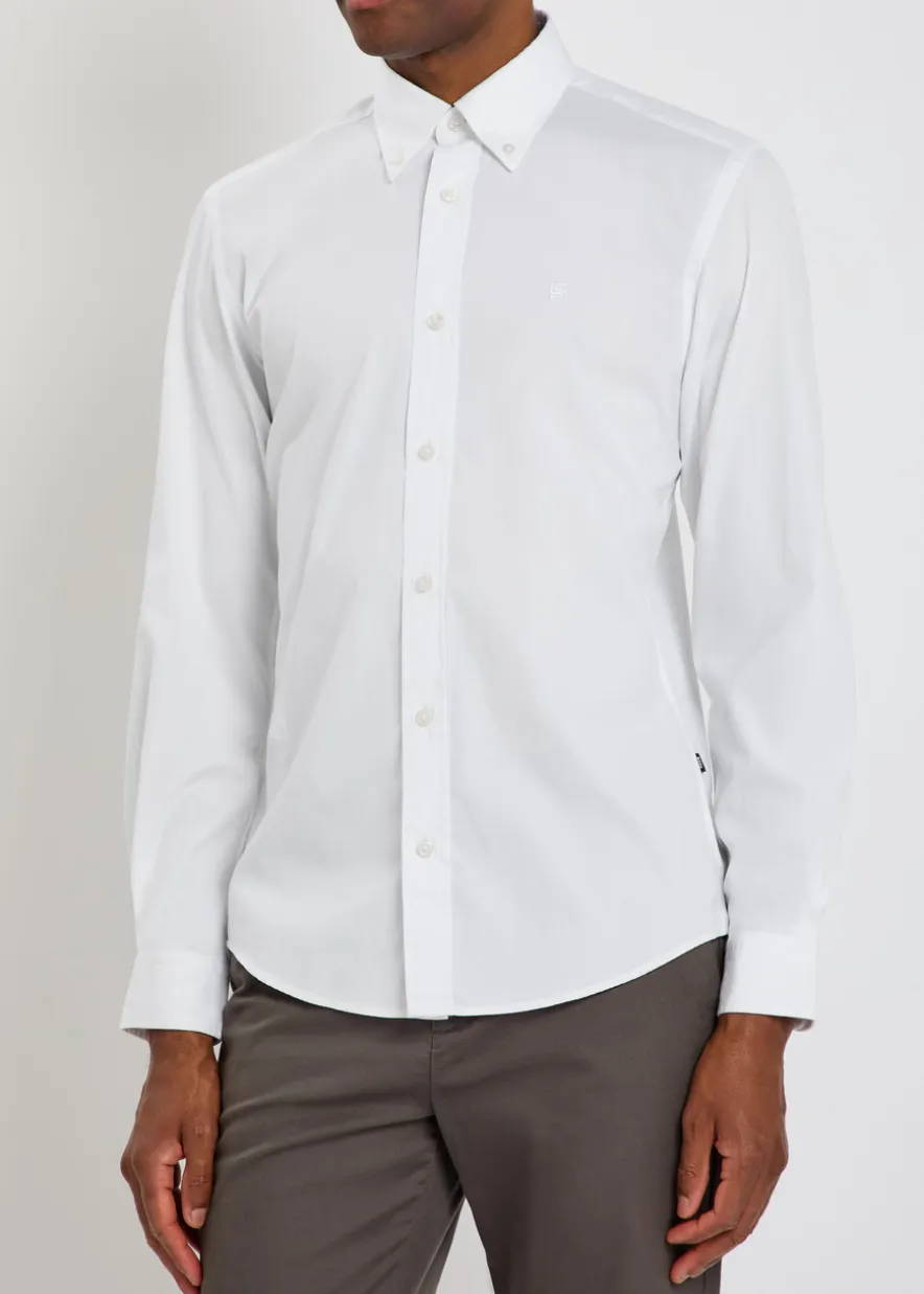 Roan logo-embroidered cotton-poplin shirt