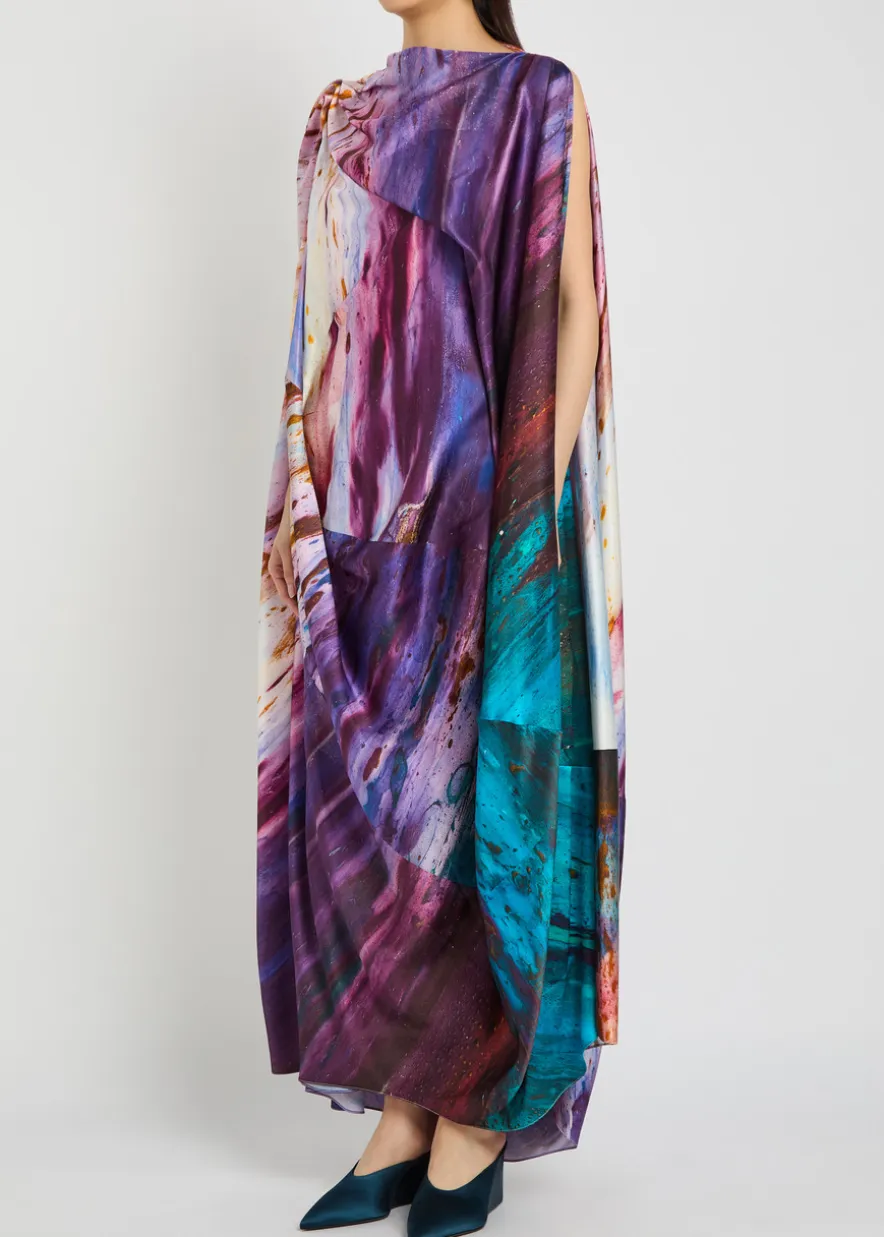 Robina printed silk maxi dress