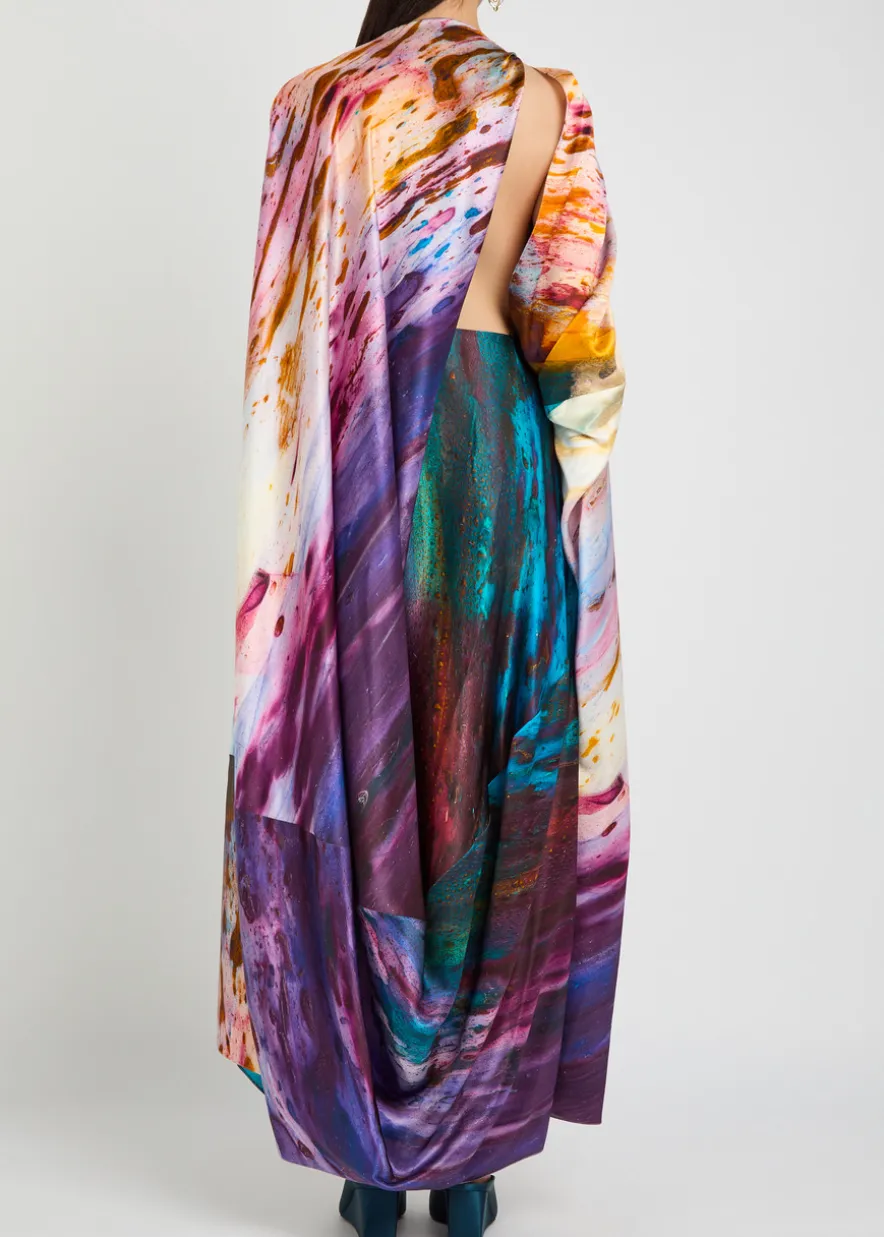Robina printed silk maxi dress