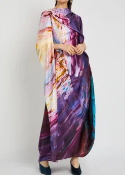 Robina printed silk maxi dress
