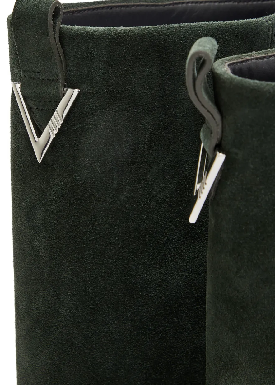 Robin layered suede combat boots
