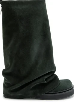 Robin layered suede combat boots