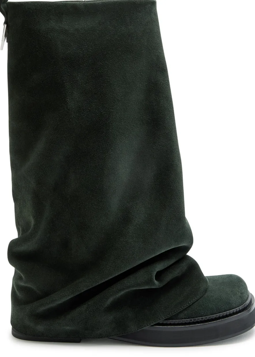 Robin layered suede combat boots