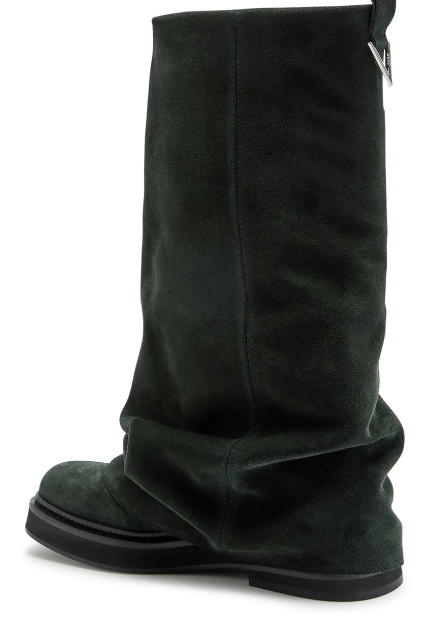 Robin layered suede combat boots
