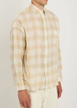 Rocco checked crinkled cotton-blend overshirt