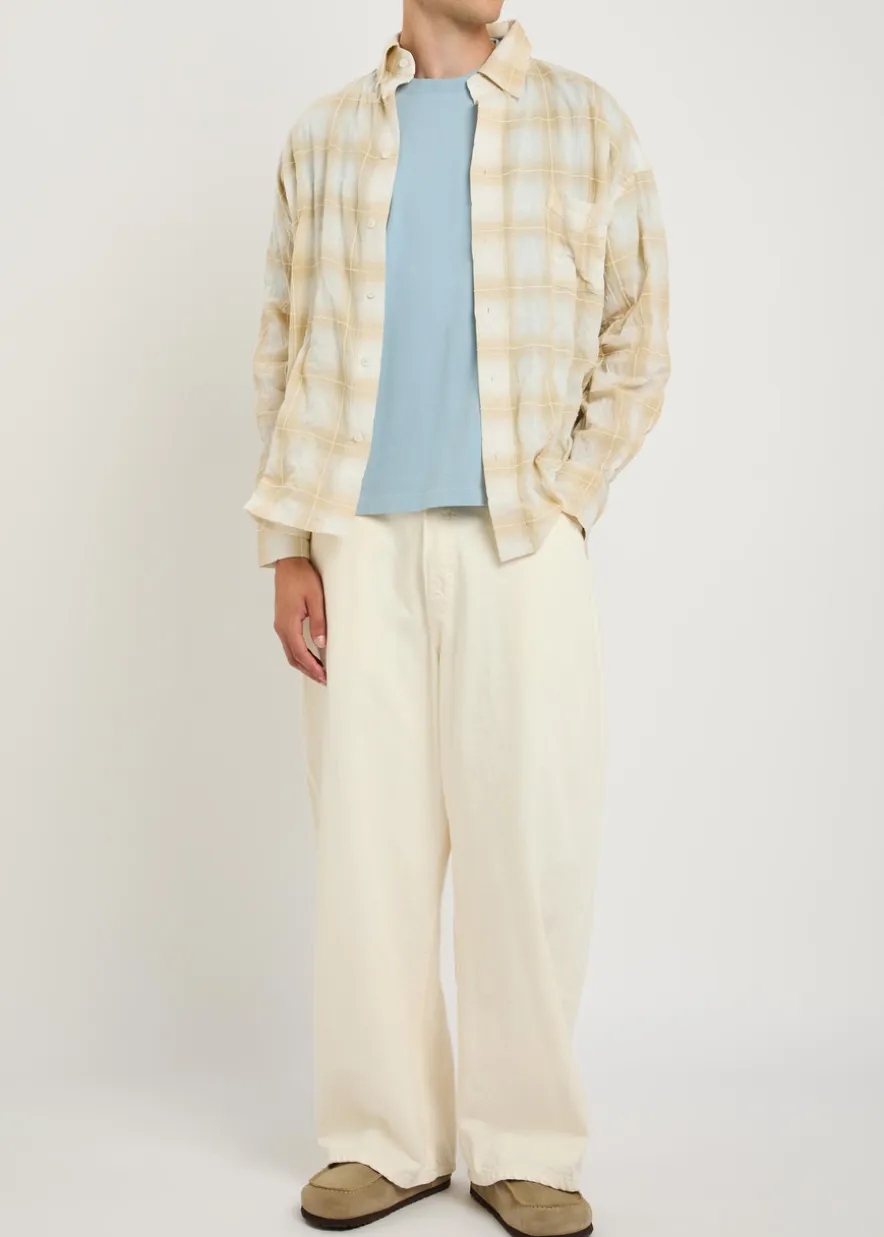 Rocco checked crinkled cotton-blend overshirt