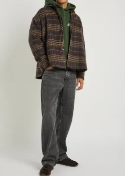 Rocco plaid wool-blend overshirt