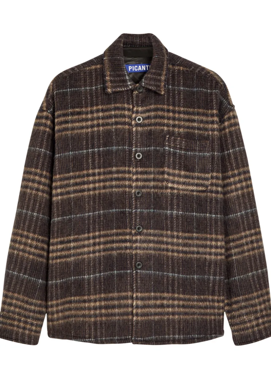 Rocco plaid wool-blend overshirt