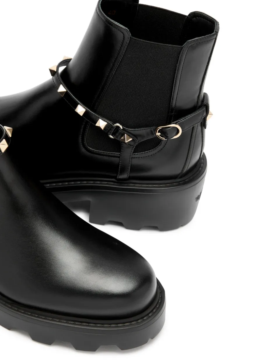 Rockstud Beatle leather ankle boot