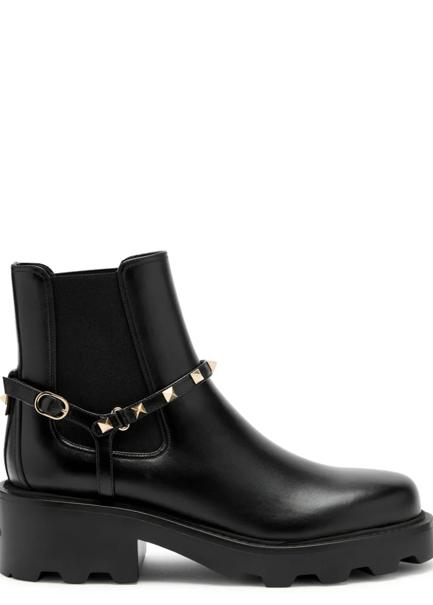 Rockstud Beatle leather ankle boot