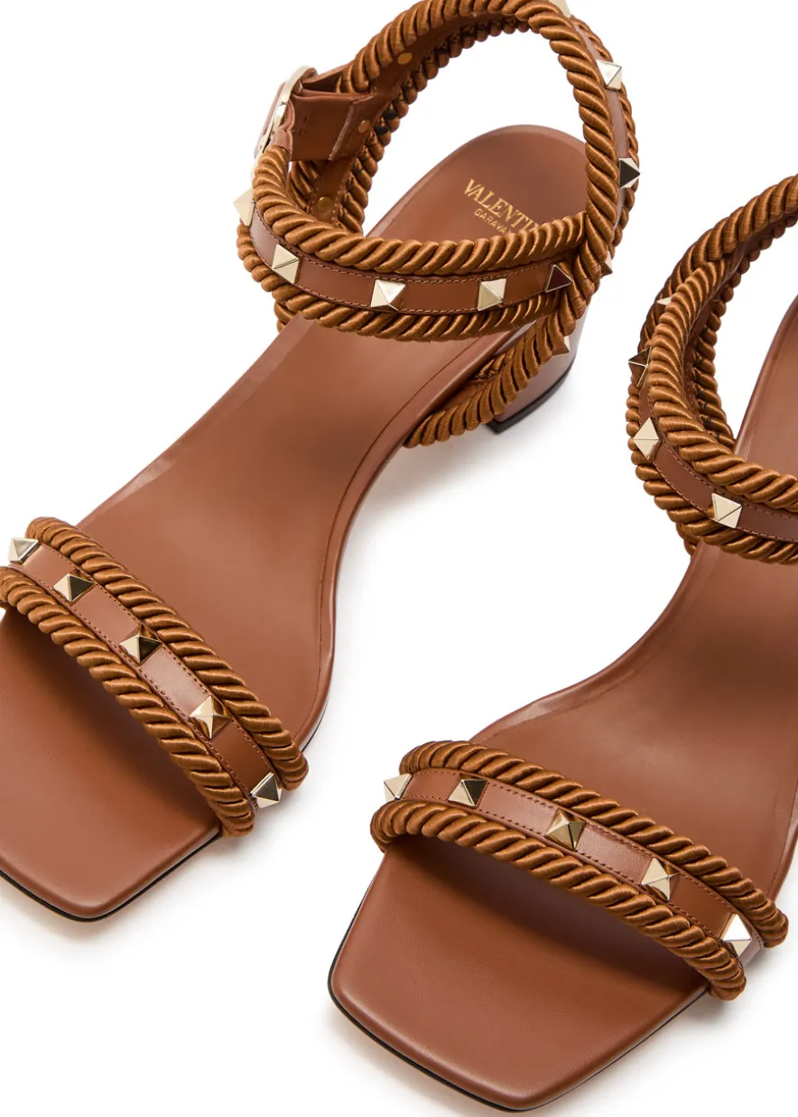Rockstud 60 leather sandals
