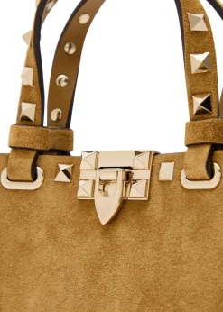 Rockstud mini suede tote bag